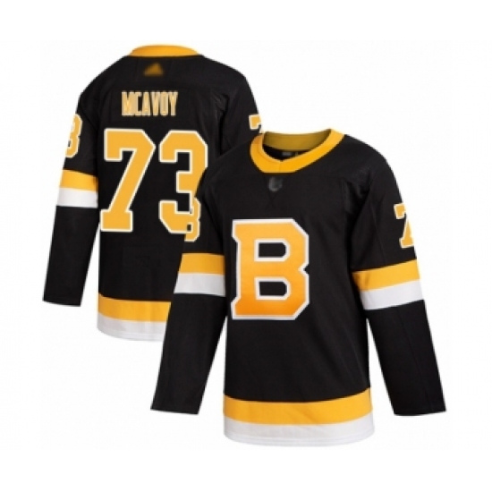 Men's Boston Bruins 73 Charlie McAvoy Authentic Black Alternate Hockey Jersey