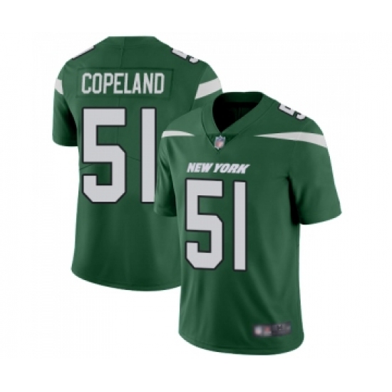 Youth New York Jets 51 Brandon Copeland Green Team Color Vapor Untouchable Limited Player Football Jersey