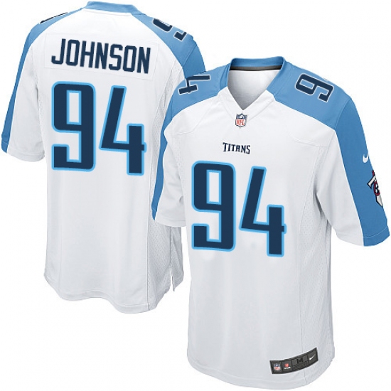 Men's Nike Tennessee Titans 94 Austin Johnson Game White NFL Jersey