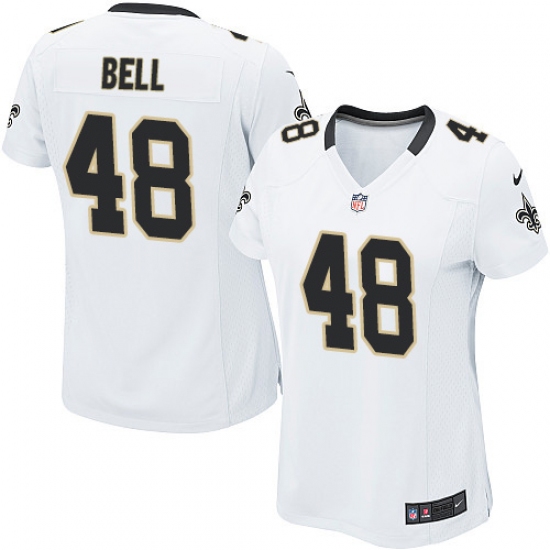 Women's Nike New Orleans Saints 48 Vonn Bell Game White NFL Jersey