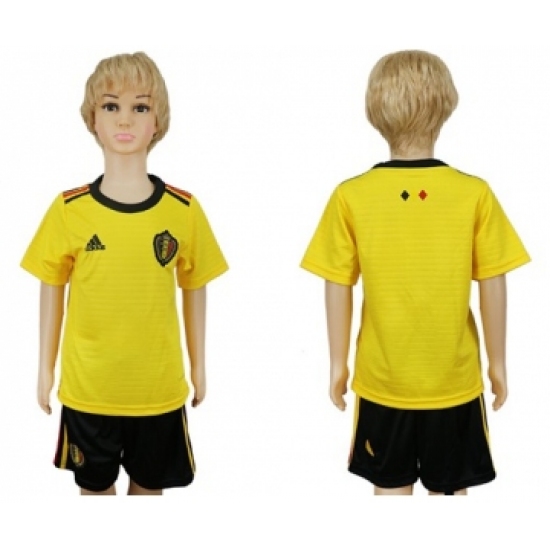 Belgium Blank Away Kid Soccer Country Jersey