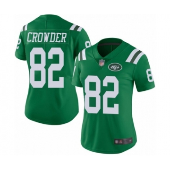 Women's New York Jets 82 Jamison Crowder Limited Green Rush Vapor Untouchable Football Jersey