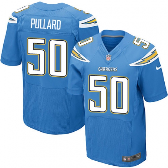 Men's Nike Los Angeles Chargers 50 Hayes Pullard Elite Electric Blue Alternate NFL Jersey