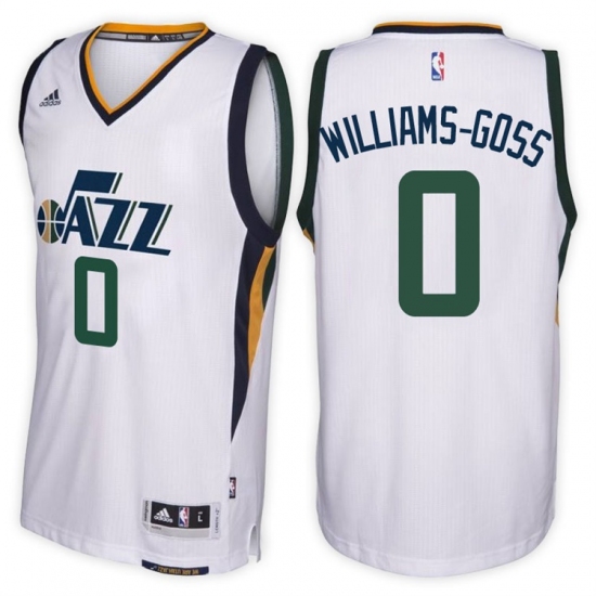 Utah Jazz 0 Nigel Williams-Goss Home White New Swingman Stitched NBA Jersey