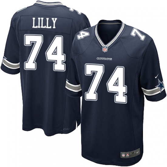 Men's Nike Dallas Cowboys 74 Bob Lilly Game Navy Blue Team Color NFL Jersey