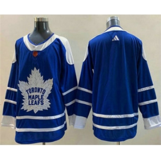 Men's Toronto Maple Leafs Blank Blue 2022 Reverse Retro Stitched Jersey