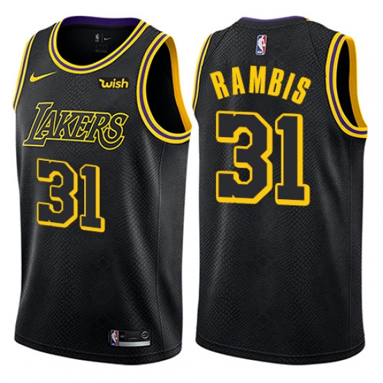 Women's Nike Los Angeles Lakers 31 Kurt Rambis Swingman Black NBA Jersey - City Edition