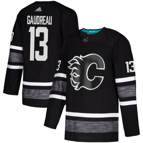 Men's Adidas Calgary Flames 13 Johnny Gaudreau Black 2019 All-Star Game Parley Authentic Stitched NHL Jersey