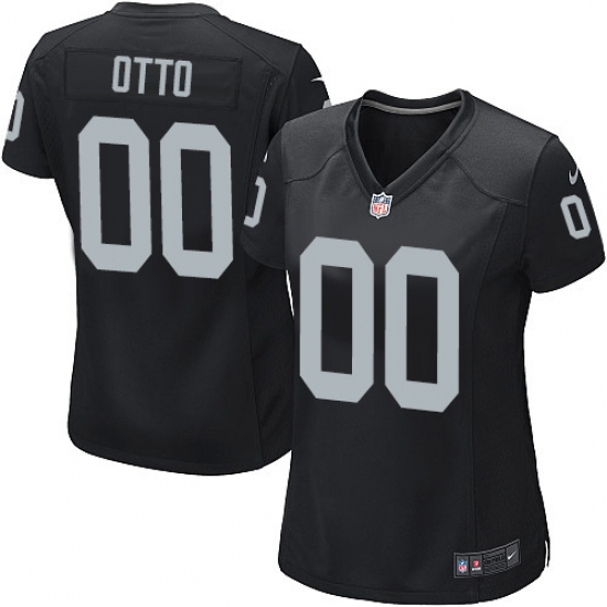 Women's Nike Oakland Raiders 00 Jim Otto Game Black Team Color NFL Jersey