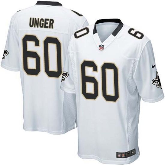 Men's Nike New Orleans Saints 60 Max Unger Game White NFL Jersey