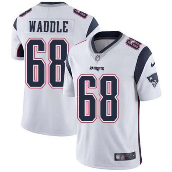 Youth Nike New England Patriots 68 LaAdrian Waddle White Vapor Untouchable Limited Player NFL Jersey