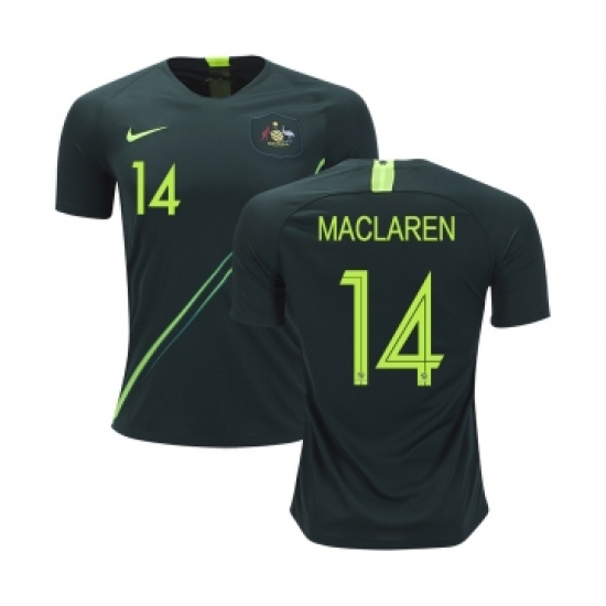 Australia 14 Maclaren Away Soccer Country Jersey