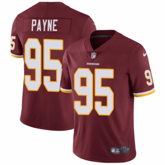 Men's Nike Washington Redskins 95 Da'Ron Payne Burgundy Red Team Color Vapor Untouchable Limited Player NFL Jersey