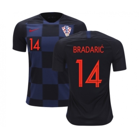 Croatia 14 Bradaric Away Soccer Country Jersey