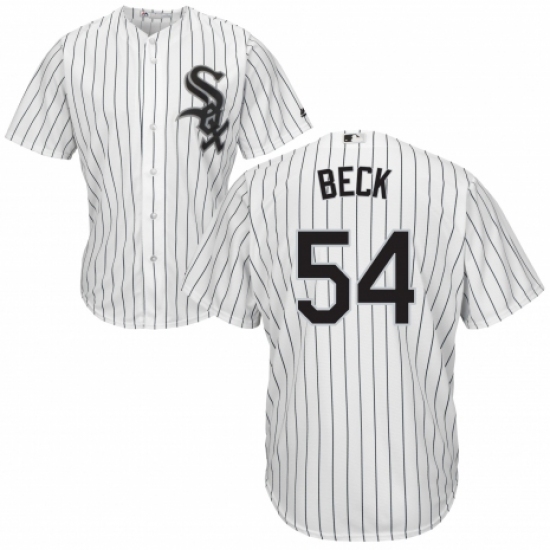 Youth Majestic Chicago White Sox 54 Chris Beck Replica White Home Cool Base MLB Jersey