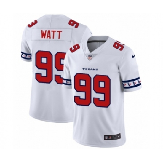 Men's Houston Texans 99 J.J. Watt White Team Logo Cool Edition Jersey