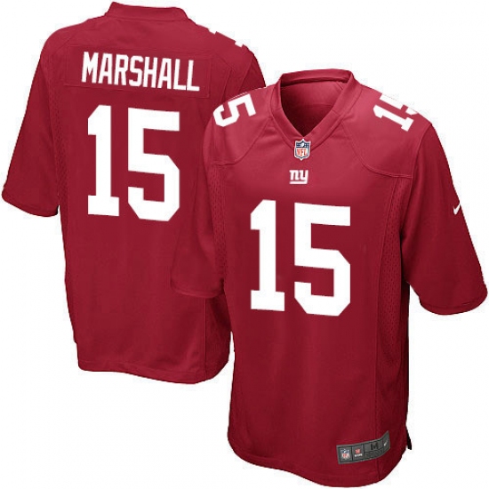 Men's Nike New York Giants 15 Brandon Marshall Game Red Alternate NFL Jersey