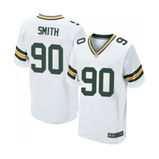Men's Green Bay Packers 90 Za'Darius Smith Elite White Football Jersey