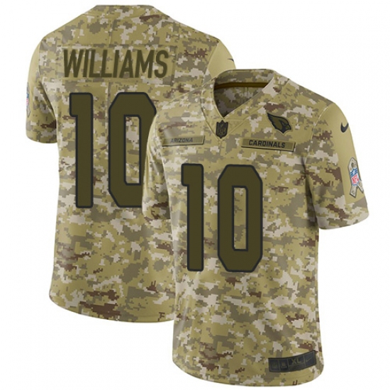 Youth Nike Arizona Cardinals 10 Chad Williams Limited Camo 2018 Salute to Service NFL Jersey