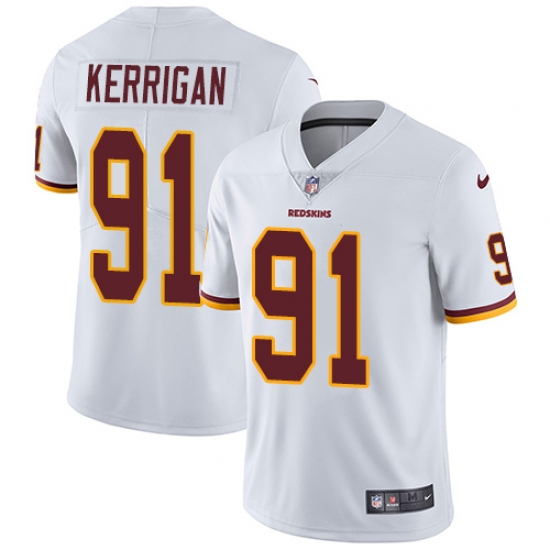 Youth Nike Washington Redskins 91 Ryan Kerrigan White Vapor Untouchable Limited Player NFL Jersey