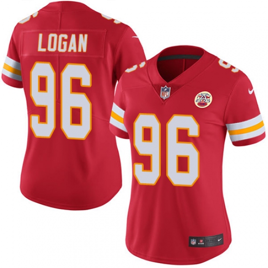 Women's Nike Kansas City Chiefs 96 Bennie Logan Red Team Color Vapor Untouchable Limited Player NFL Jersey