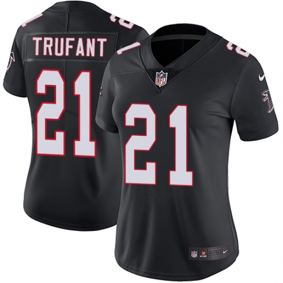 Women's Nike Atlanta Falcons 21 Desmond Trufant Black Alternate Vapor Untouchable Limited Player NFL Jersey