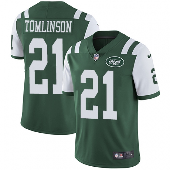 Youth Nike New York Jets 21 LaDainian Tomlinson Elite Green Team Color NFL Jersey