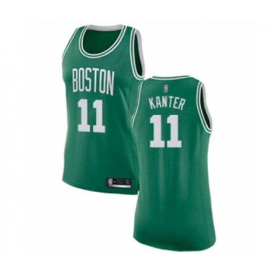 Women's Boston Celtics 11 Enes Kanter Swingman Green(White No.) Road Basketball Jersey - Icon Edition