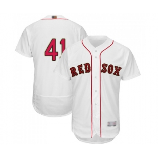 Men's Boston Red Sox 41 Chris Sale White 2019 Gold Program Flex Base Authentic Collection Baseball Jersey