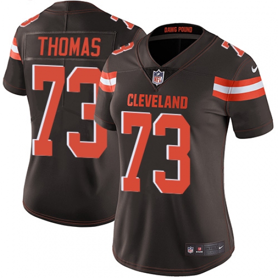 Women's Nike Cleveland Browns 73 Joe Thomas Brown Team Color Vapor Untouchable Limited Player NFL Jersey