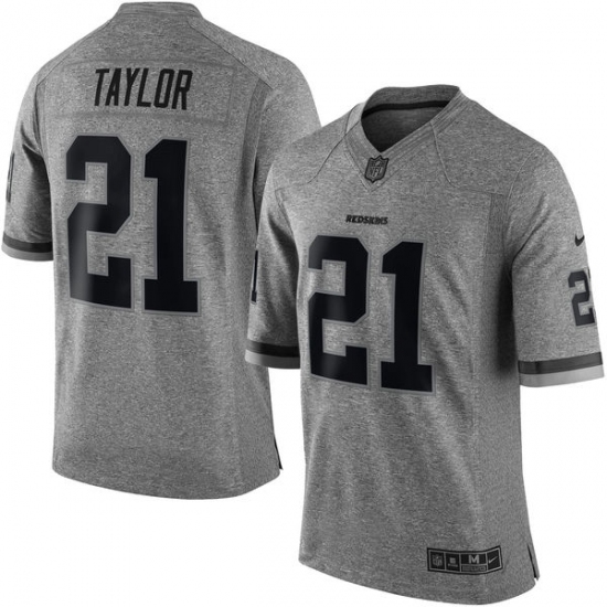 Men's Nike Washington Redskins 21 Sean Taylor Limited Gray Gridiron NFL Jersey