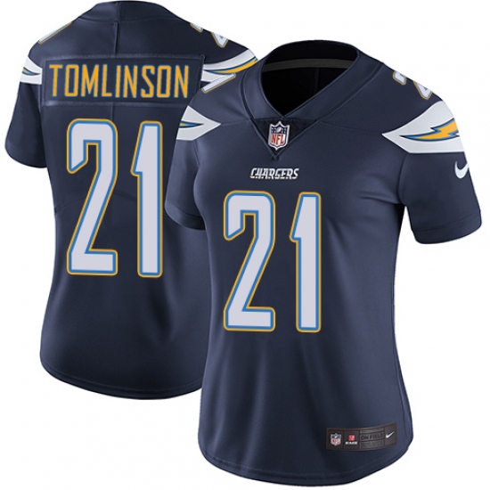 Women's Nike Los Angeles Chargers 21 LaDainian Tomlinson Navy Blue Team Color Vapor Untouchable Limited Player NFL Jersey