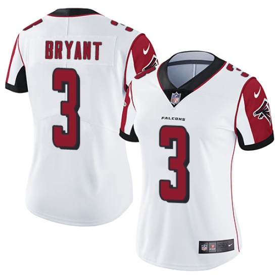 Women's Nike Atlanta Falcons 3 Matt Bryant White Vapor Untouchable Limited Player NFL Jersey