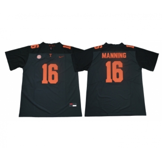 Tennessee Volunteers 16 Peyton Manning Black Nike College Football Jersey