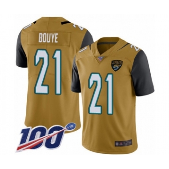 Men's Jacksonville Jaguars 21 A.J. Bouye Limited Gold Rush Vapor Untouchable 100th Season Football Jersey