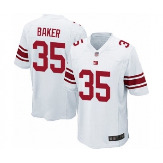 Men's New York Giants 35 Deandre Baker Game White Football Jersey