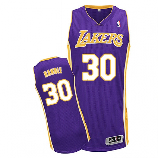 Men's Adidas Los Angeles Lakers 30 Julius Randle Authentic Purple Road NBA Jersey