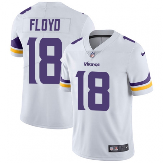 Youth Nike Minnesota Vikings 18 Michael Floyd White Vapor Untouchable Limited Player NFL Jersey