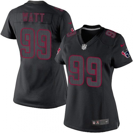 Women's Nike Houston Texans 99 J.J. Watt Limited Black Impact NFL Jersey