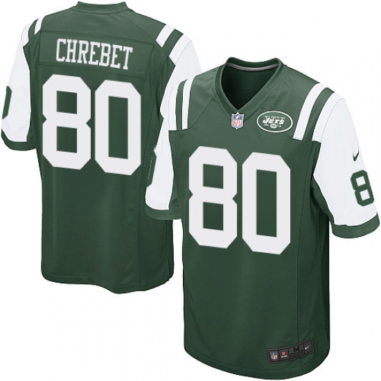 Men's Nike New York Jets 80 Wayne Chrebet Game Green Team Color NFL Jersey