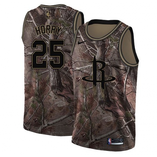 Men's Nike Houston Rockets 25 Robert Horry Swingman Camo Realtree Collection NBA Jersey