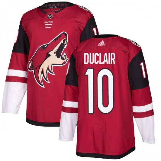 Men's Adidas Arizona Coyotes 10 Anthony Duclair Authentic Burgundy Red Home NHL Jersey