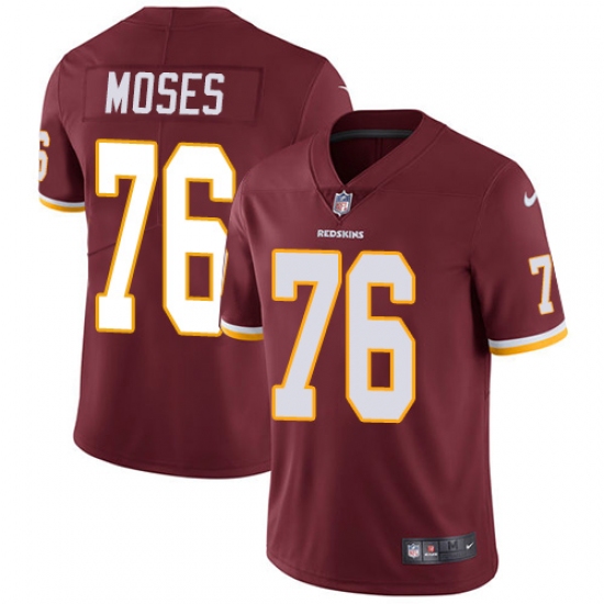 Men's Nike Washington Redskins 76 Morgan Moses Burgundy Red Team Color Vapor Untouchable Limited Player NFL Jersey