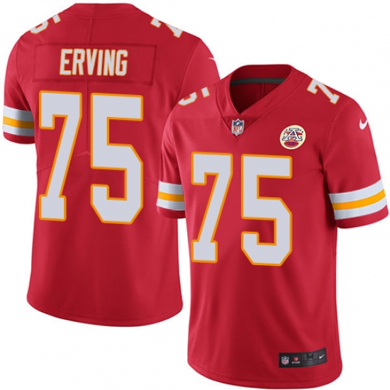 Youth Nike Kansas City Chiefs 75 Cameron Erving Red Team Color Vapor Untouchable Limited Player NFL Jersey