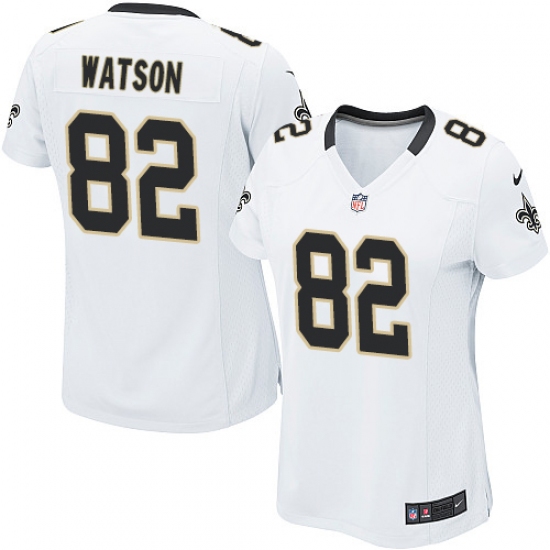 Women's Nike New Orleans Saints 82 Benjamin Watson Game White NFL Jersey