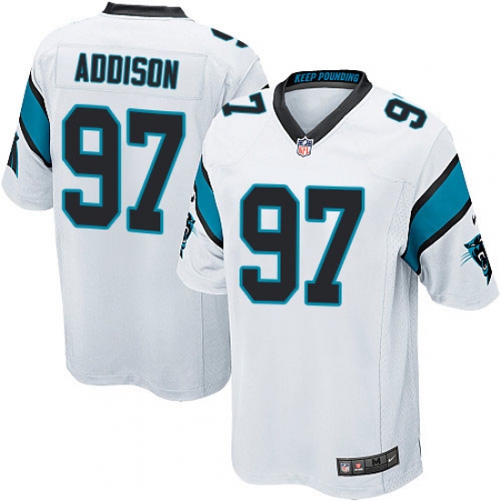 Men's Nike Carolina Panthers 97 Mario Addison Game White NFL Jersey