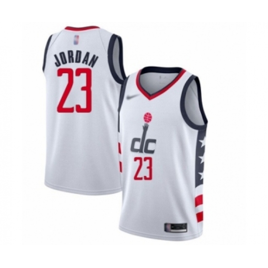 Men's Washington Wizards 23 Michael Jordan Swingman White Basketball Jersey - 2019 20 City Edition