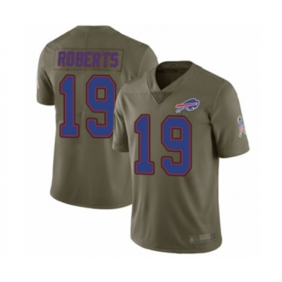 Youth Buffalo Bills 19 Andre Roberts Limited Olive 2017 Salute to Service Football Jersey