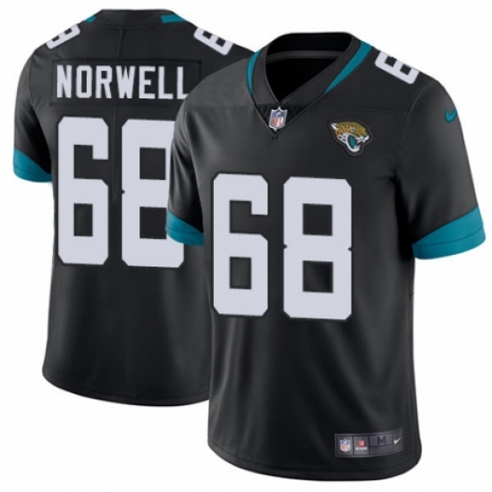 Men's Nike Jacksonville Jaguars 68 Andrew Norwell Teal Green Team Color Vapor Untouchable Limited Player NFL Jersey