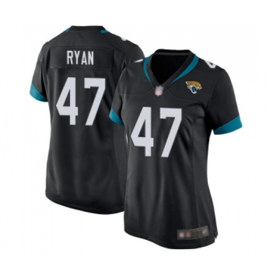 Women's Jacksonville Jaguars 47 Jake Ryan Game Black Team Color Football Jersey